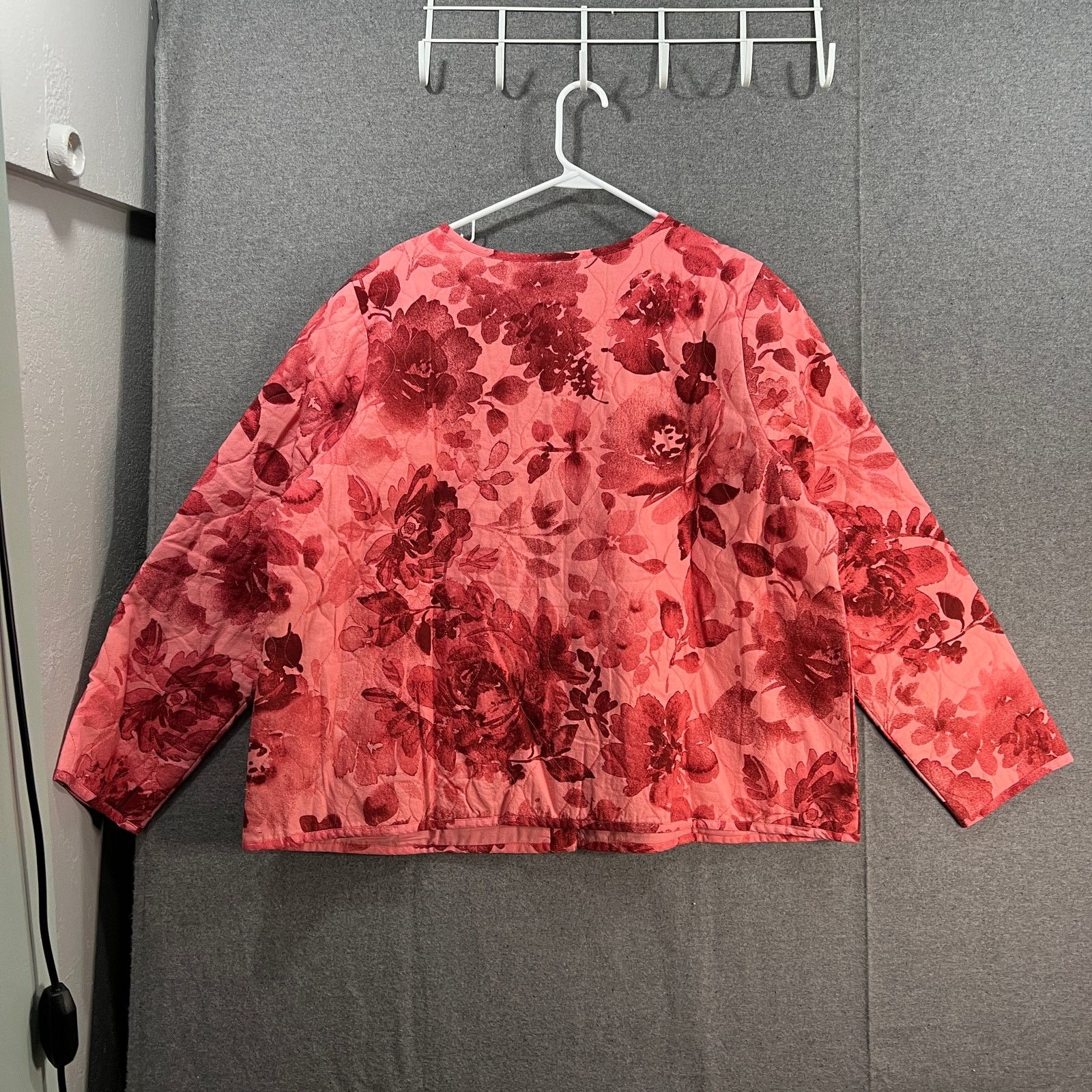 Denim & Co. Denim & Co. Cotton Quilted Jacket Rose Floral Size X-Large Size XL / US 12-14 / IT 48-50 - 2 Thumbnail