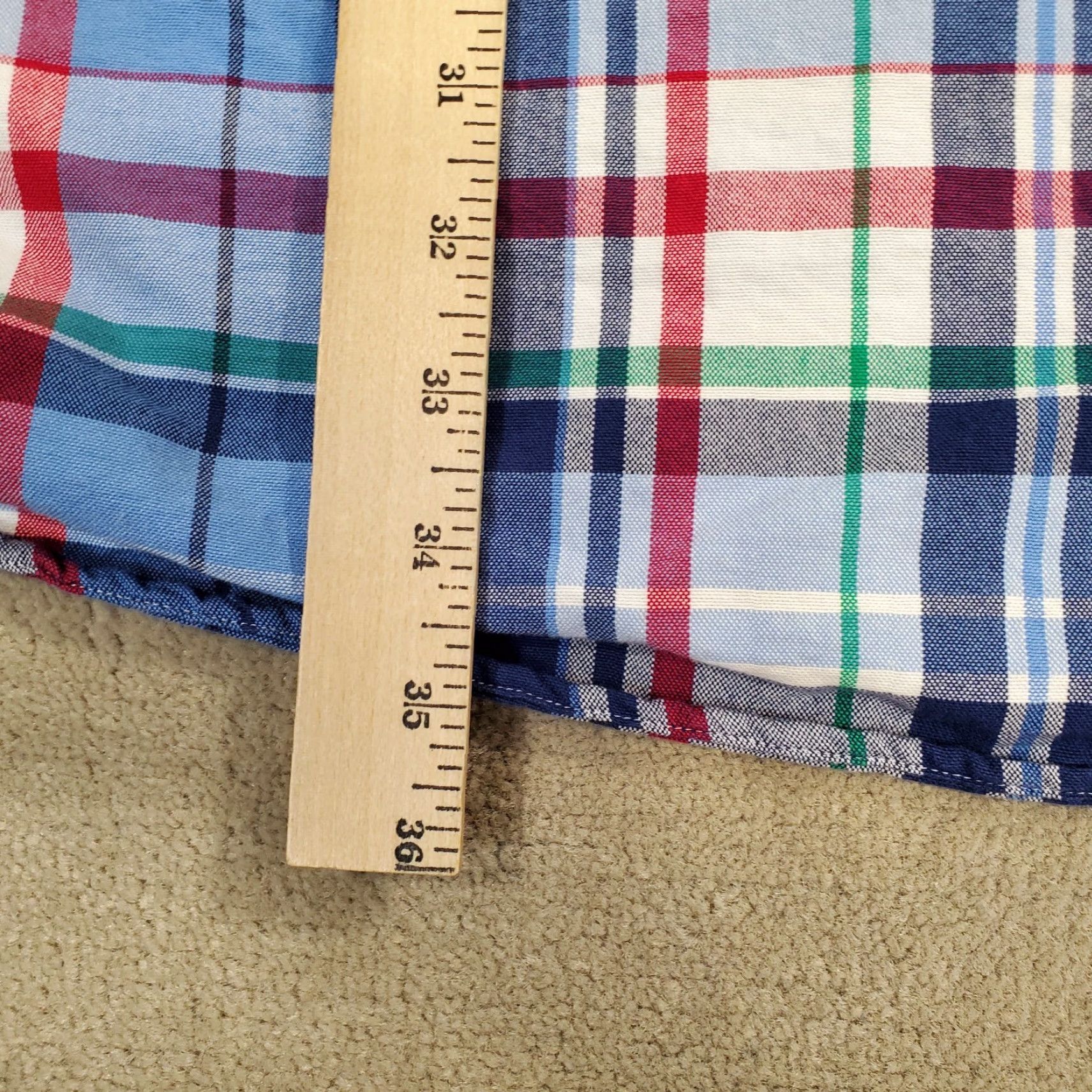 Ralph Lauren Ralph Lauren Shirt 3XLT Mens Blue Button-Up Long Sleeve Oxford Cotton Plaid Size US XXL / EU 58 / 5 - 7 Thumbnail