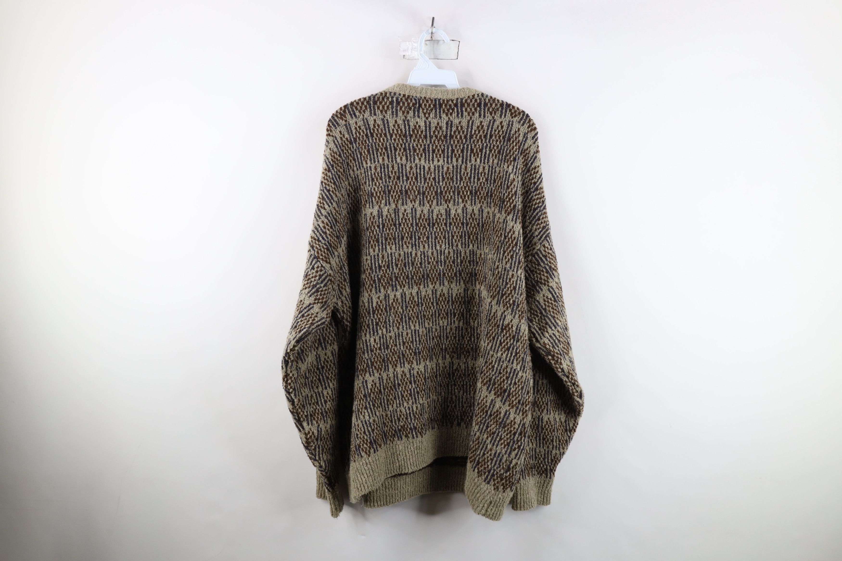 Vintage Vintage 90s Streetwear Wool Blend Knit V-Neck Sweater USA Size US XL / EU 56 / 4 - 7 Thumbnail