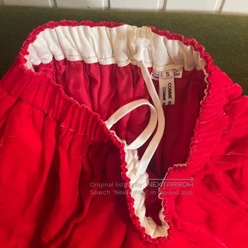 Comme des Garcons Comme des Garcons size S Red Velvet Skirt Size 23" - 2 Thumbnail