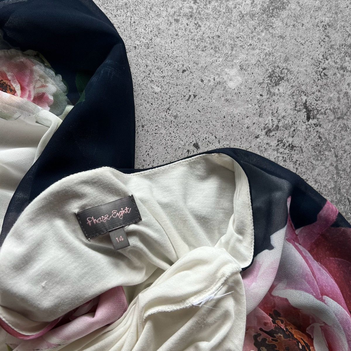 Designer × PHASE Garments Phase Eight Womens Chiffon Blouse Top Shirt Floral Print Size M / US 6-8 / IT 42-44 - 4 Thumbnail
