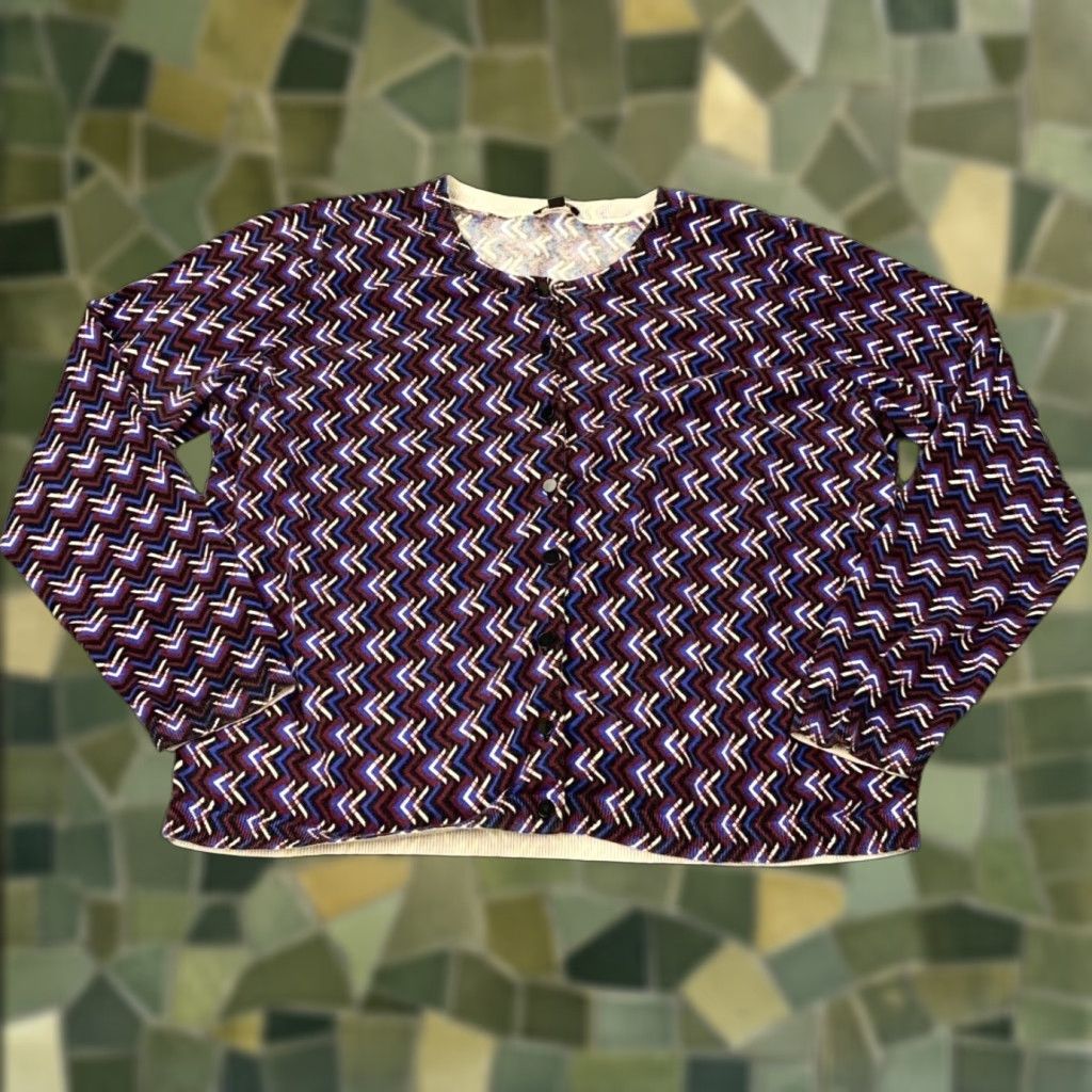 Talbots VINTAGE Talbots Cardigan Womens Petite XL Lightweight Button Up Geometric Knit Fall Winter Women Size XL / US 12-14 / IT 48-50 - 1 Thumbnail