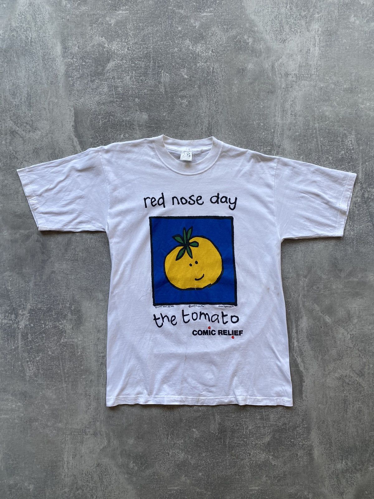 Stella McCartney × Vintage Vintage 1992 Red Nose Day Comic Relief Streetwear White Tee Size US M / EU 48-50 / 2 - 2 Thumbnail