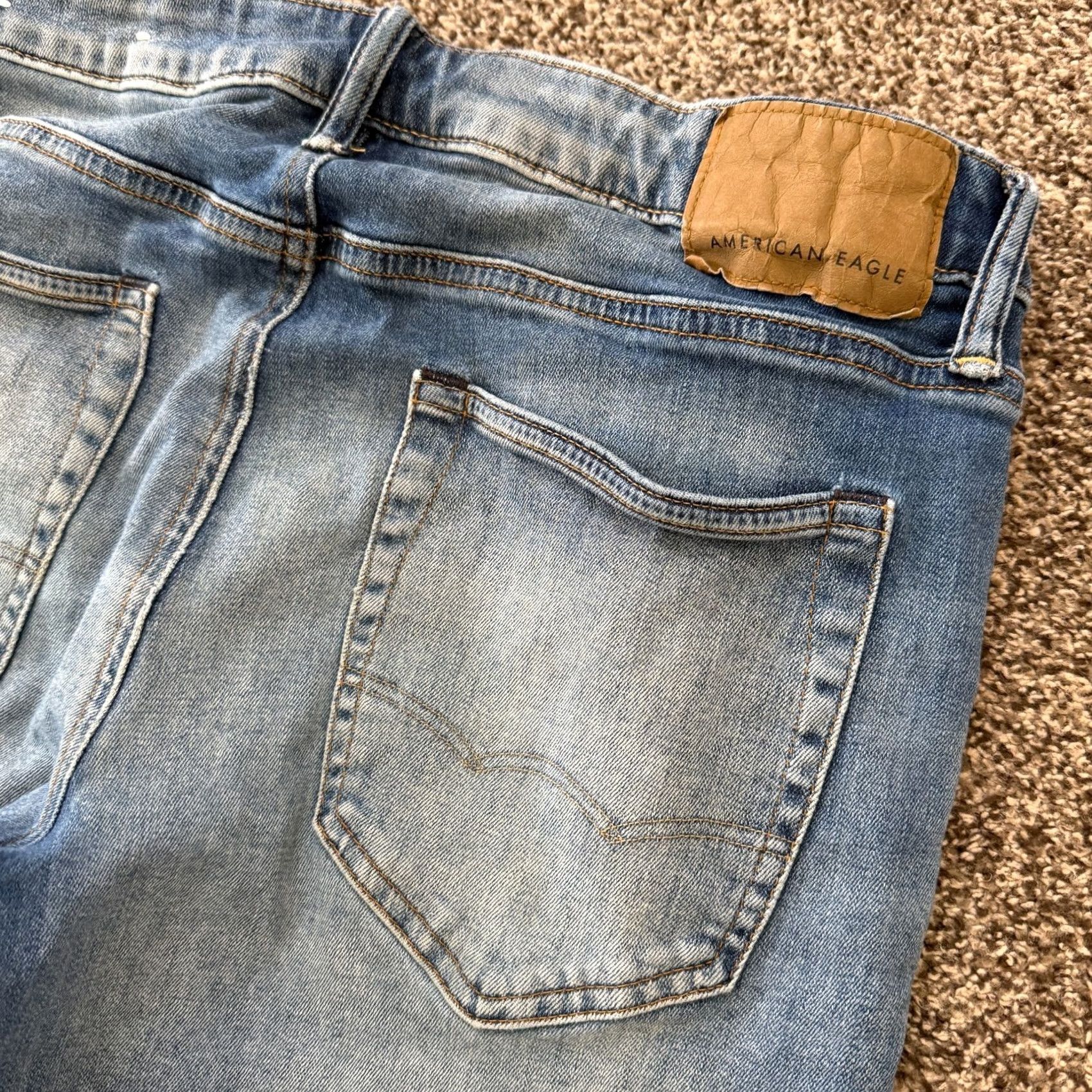 American Eagle Outfitters American Eagle Original Straight Jeans Men’s 32x31 Blue Next Level Flex Denim Size US 32 / EU 48 - 2 Thumbnail