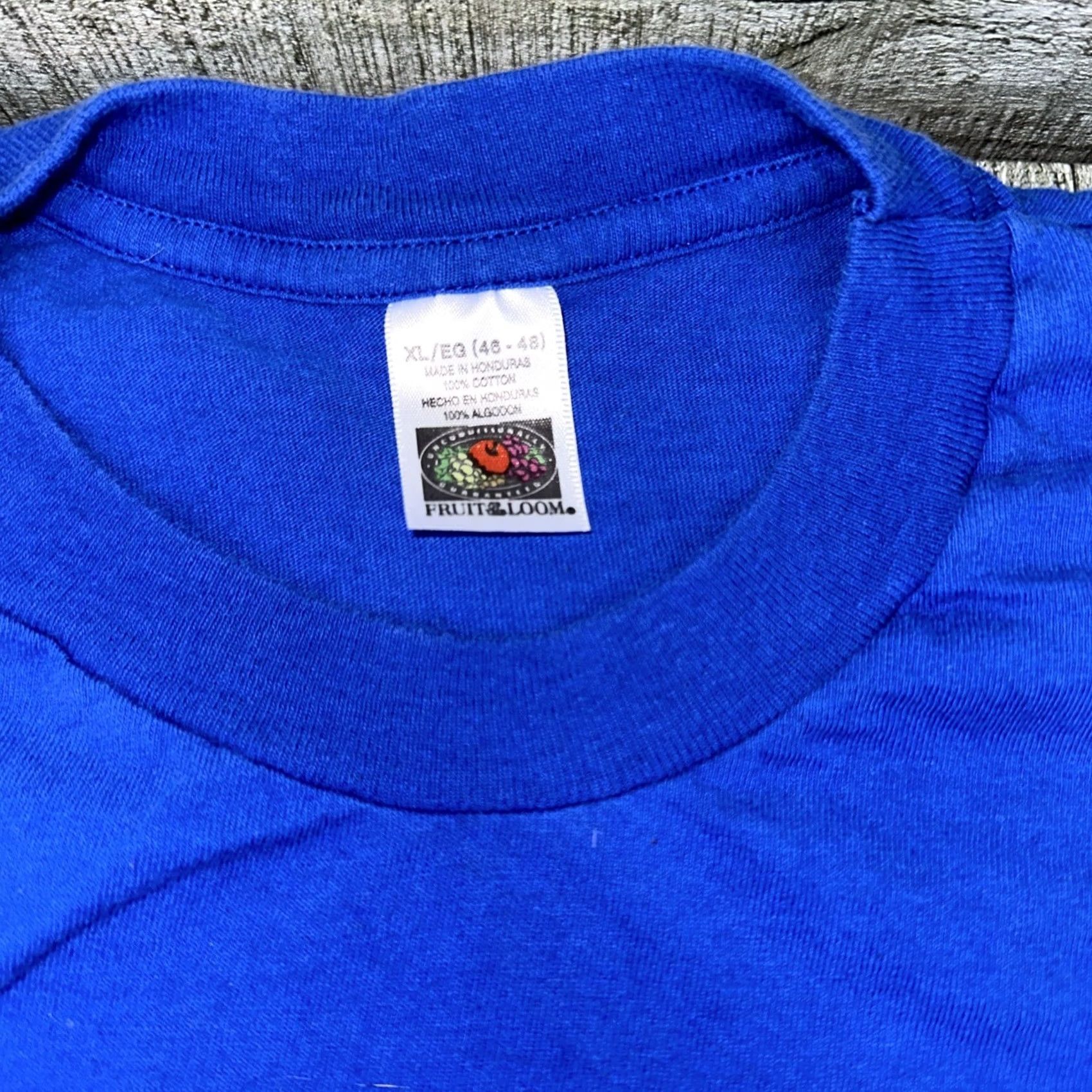 Fruit Of The Loom VINTAGE Fruit of the Loom Men XL Blue Pocket Tee Shirt Size US XL / EU 56 / 4 - 2 Thumbnail