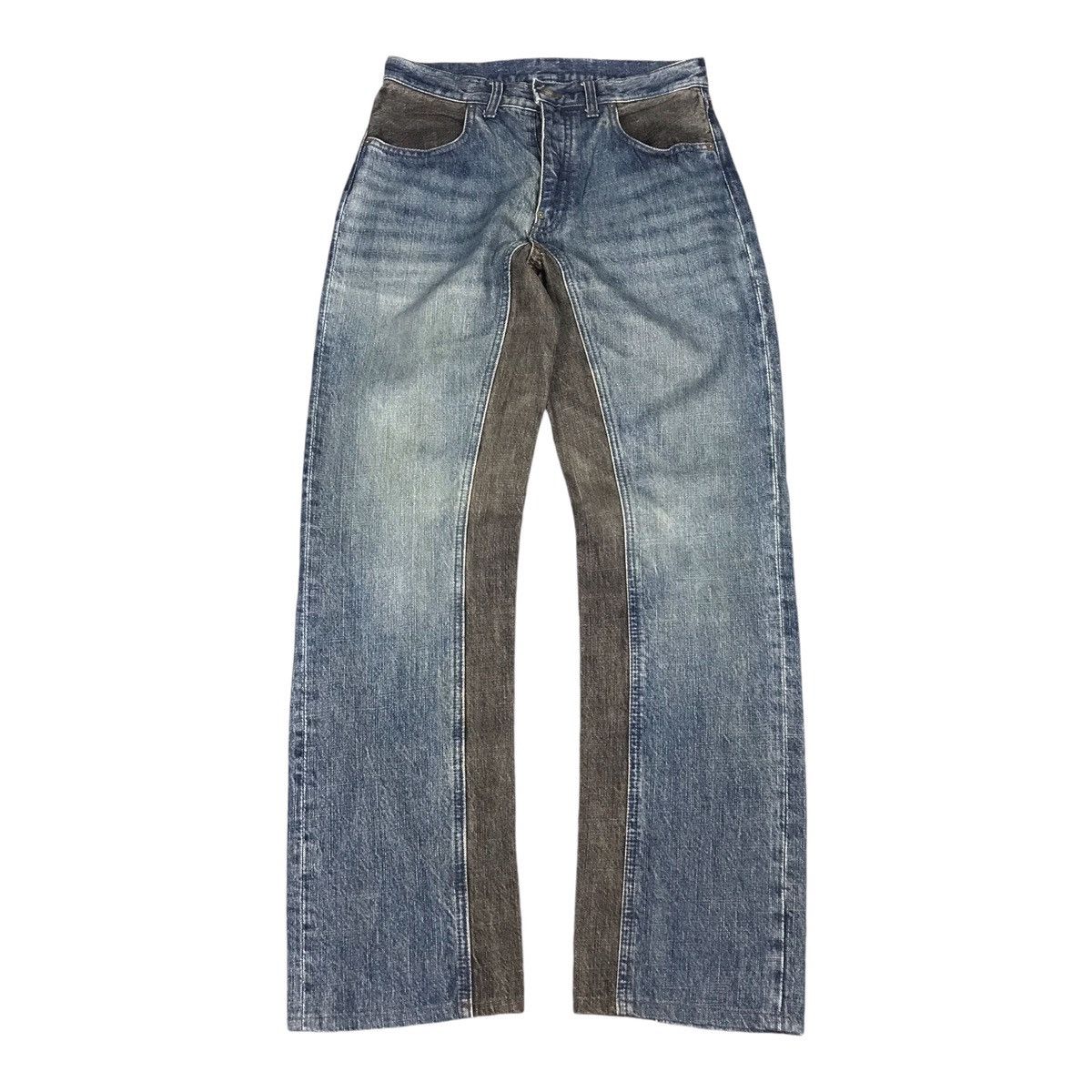 Japanese Brand × PPFM × Vintage PPFM DENIM DESIGN BLUE BLACK JEANS PANTS Size US 28 / EU 44 - 1 Thumbnail