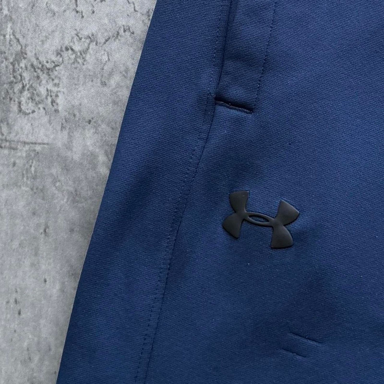 Japanese Brand × Under Armour × Vintage Vintage Y2K Under Armour Blue Tech Cyber Drill Sweatpants Size US 36 / EU 52 - 3 Thumbnail
