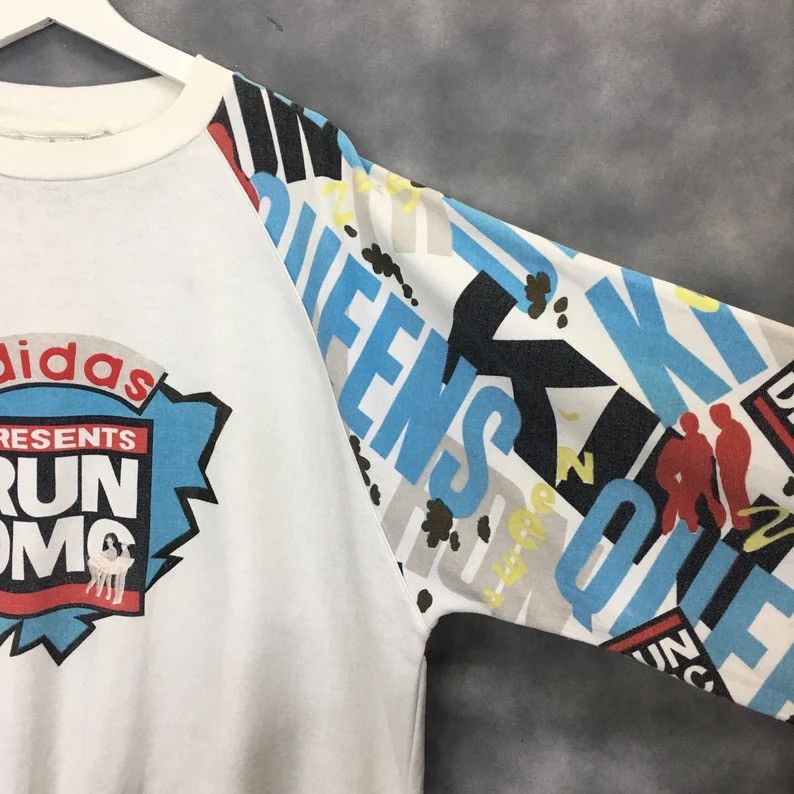 Adidas × RUN DMC × Vintage Vintage Adidas Run DMC Hollis Crew 1985 Sweatshirts Size US L / EU 52-54 / 3 - 8 Thumbnail