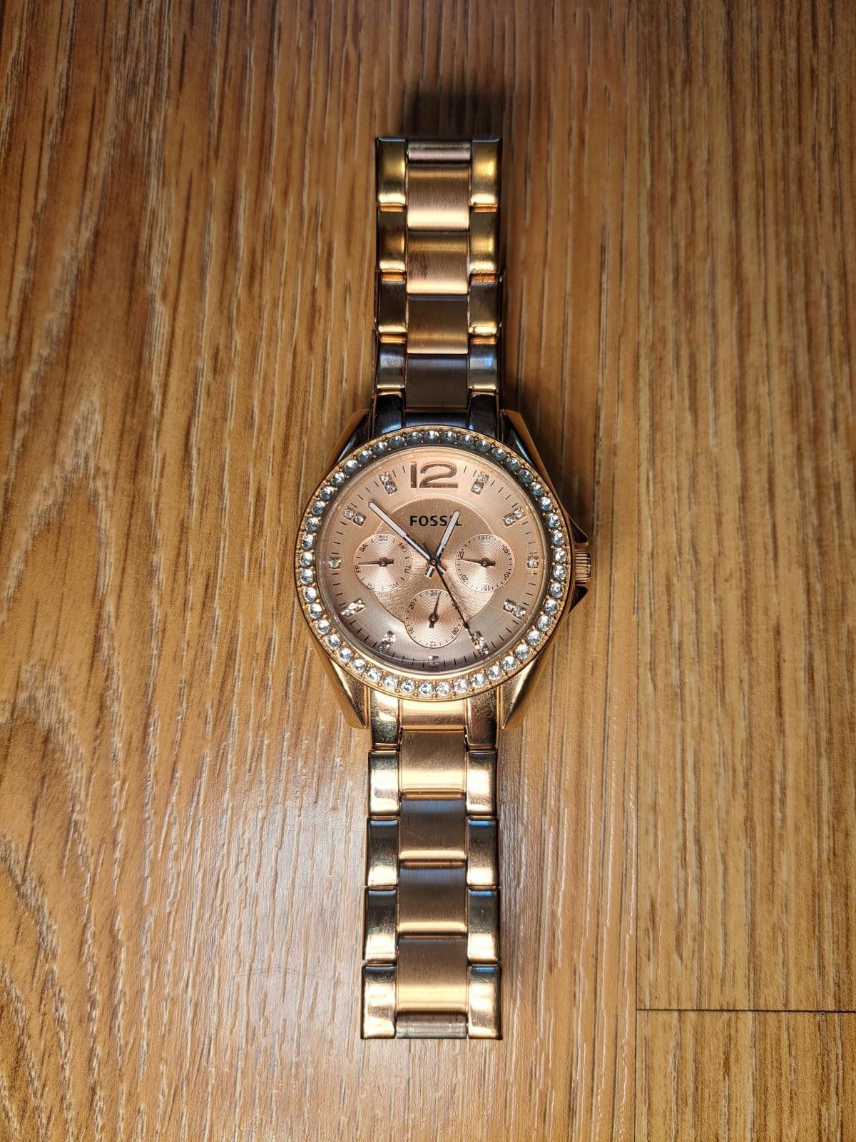 Fossil Fossil Stainless Steel Womens Watch Rose Gold Crystals Size ONE SIZE - 1 Thumbnail