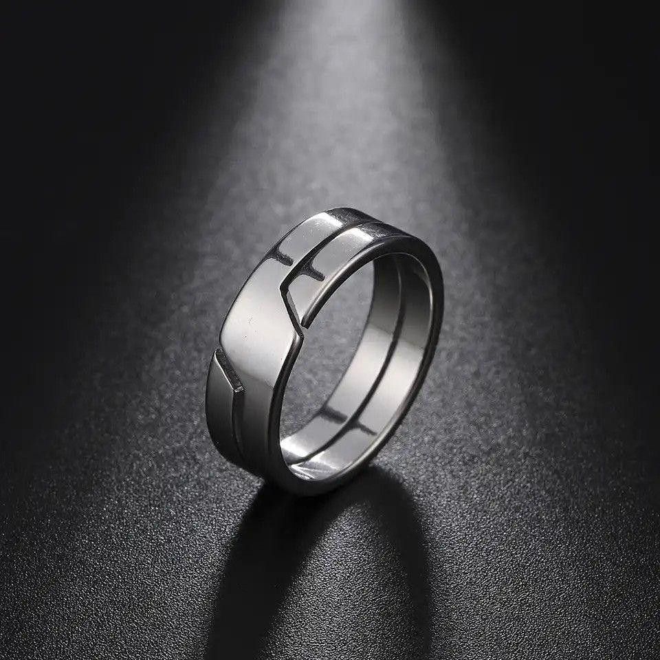 Jewelry Minimalist Stainless Steel Ring Size ONE SIZE - 8 Thumbnail
