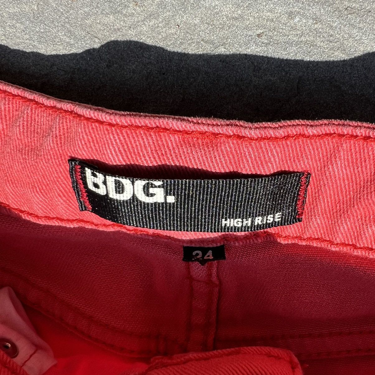 Bdg Salmon High Waist Stretch Denim Shorts Size 24" / US 00 / IT 34 - 3 Thumbnail