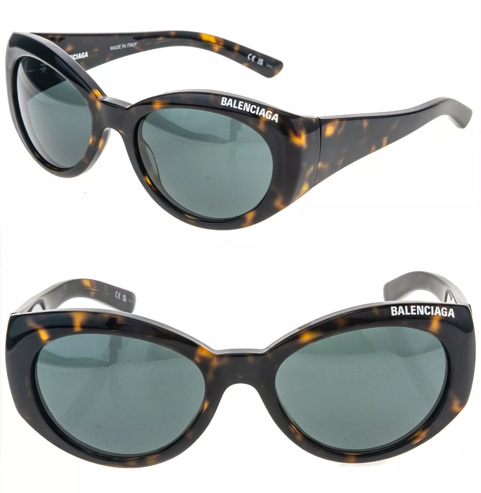 Balenciaga BALENCIAGA Oval 0267 Brown Logo Sunglasses BB0267S 002 Size ONE SIZE - 1 Thumbnail