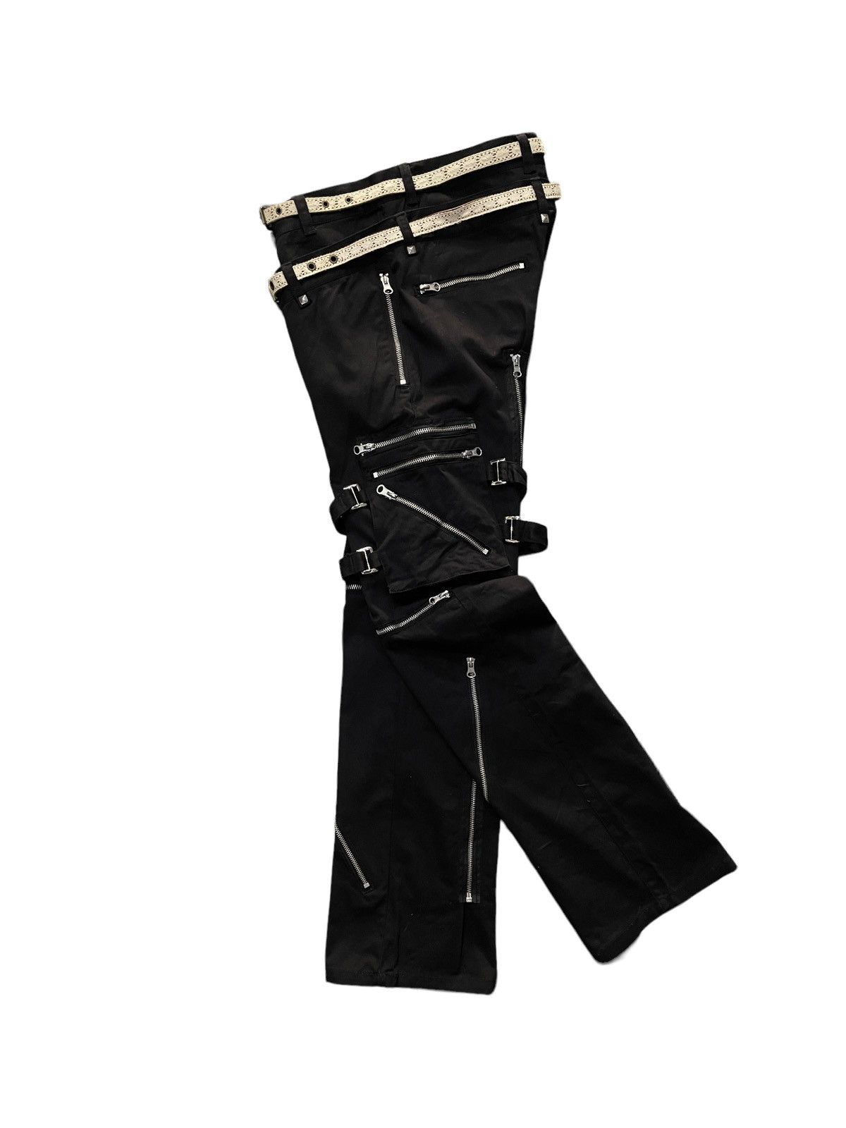 Japanese Brand Tokyo Ikebukuro Cyber Punk Bondage Cargo Pants Size US 30 / EU 46 - 3 Thumbnail