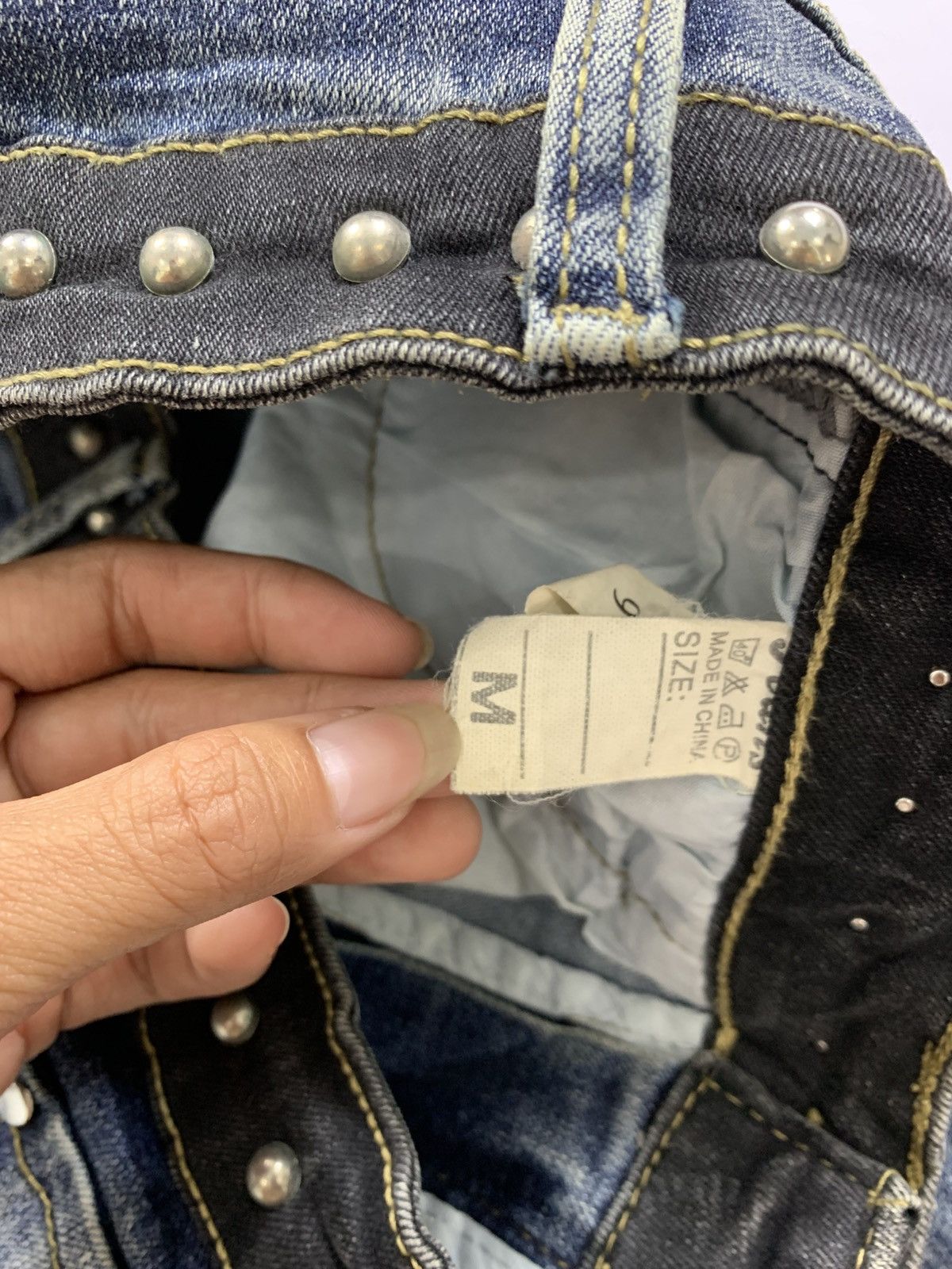 If Six Was Nine Y2k Distressed Super Flare Denim Pants ifsixwasnine Lgb Size US 29 - 4 Thumbnail