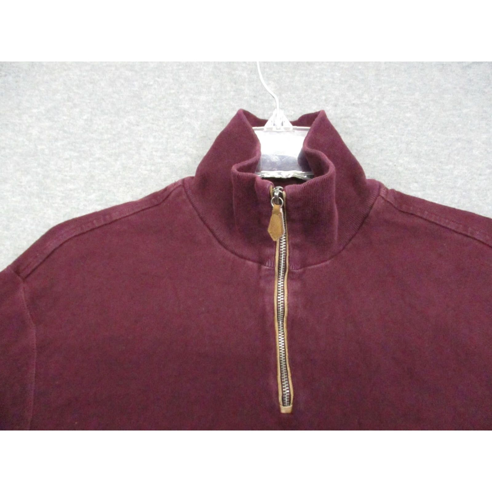 Polo Ralph Lauren Polo Ralph Lauren Sweater 1/4 Zip Long Sleeve Burgundy Red Cotton Knit Mock Neck Zip Regular L Men’s Size US L / EU 52-54 / 3 - 4 Thumbnail