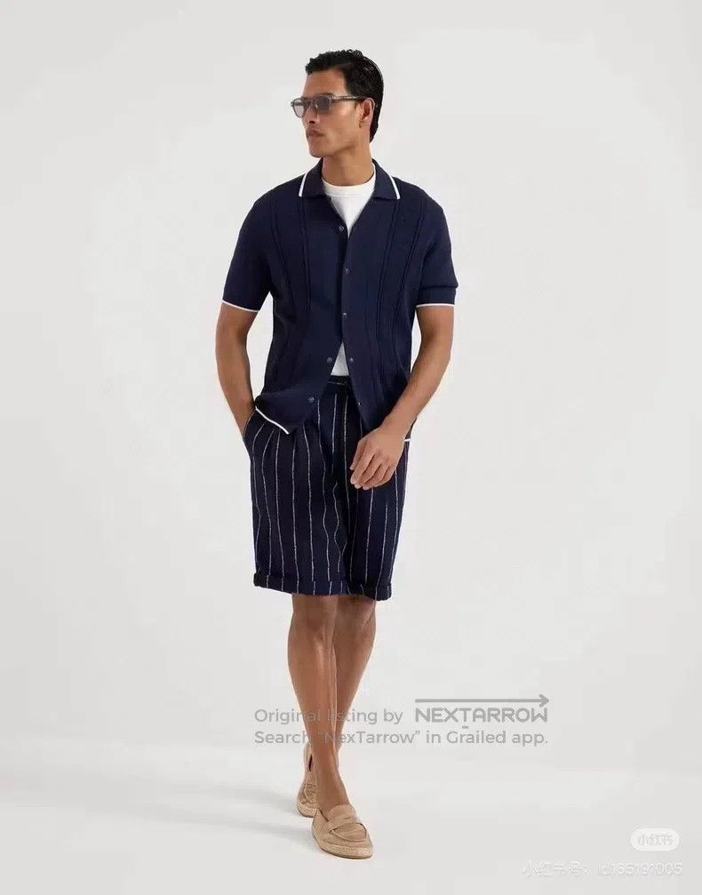 Brunello Cucinelli Brunello Cucinelli Sea Island Cotton Knit Short Sleeve Size US M / EU 48-50 / 2 - 5 Thumbnail