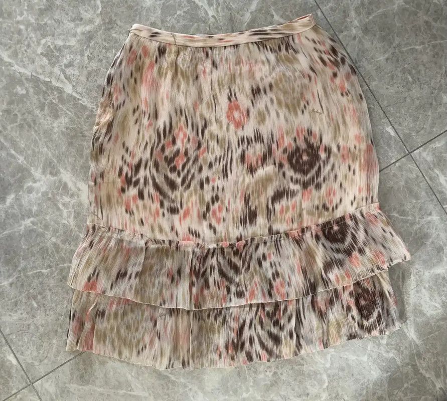 Burberry Burberry M Colorful Silk Midi Skirt Size 26" / US 2 / IT 38 - 1 Thumbnail