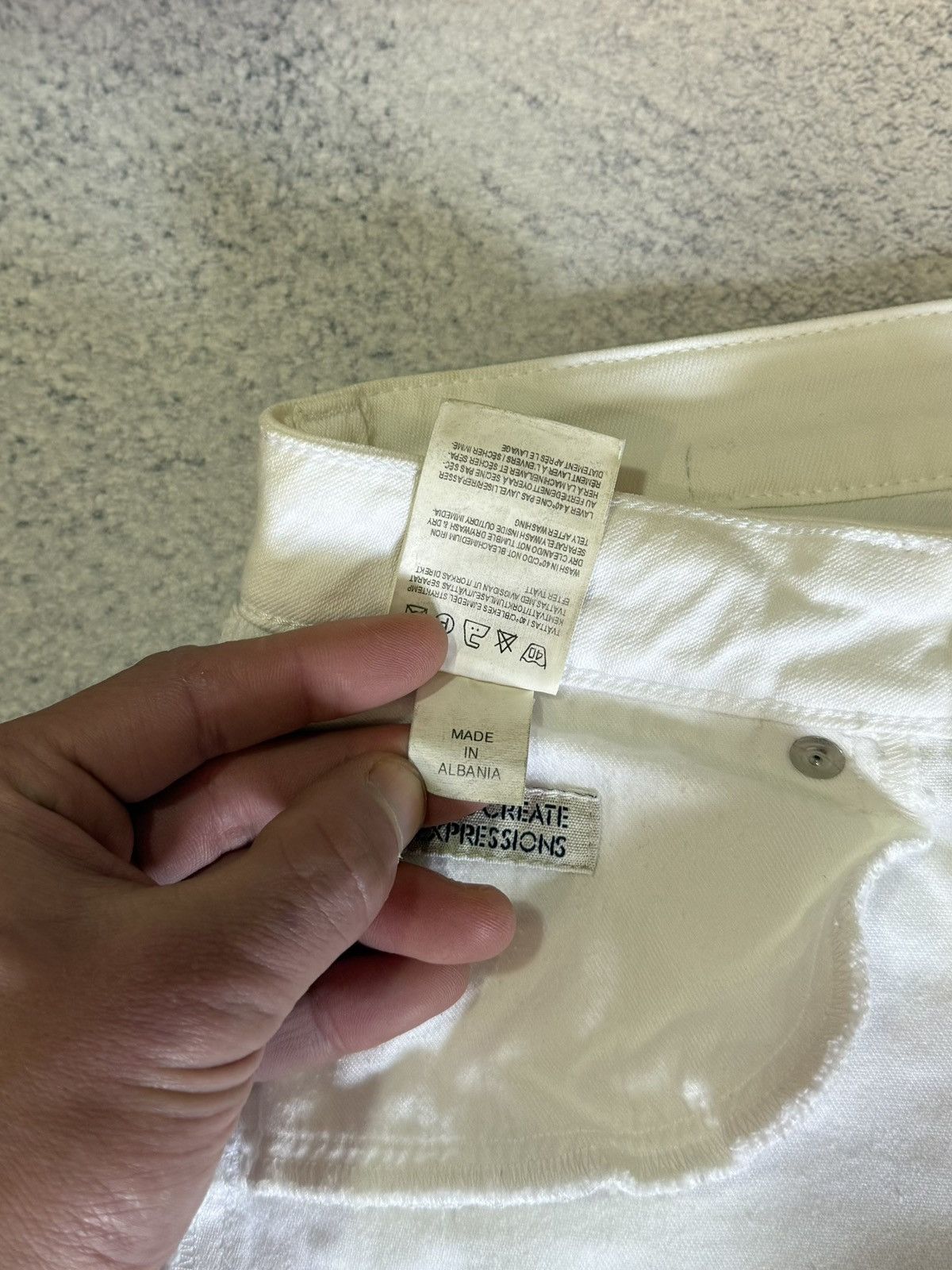 Acne Studios Acne Jeans HEP Slim Straight White Denim 26x34 Vintage Size 26" / US 2 / IT 38 - 9 Thumbnail