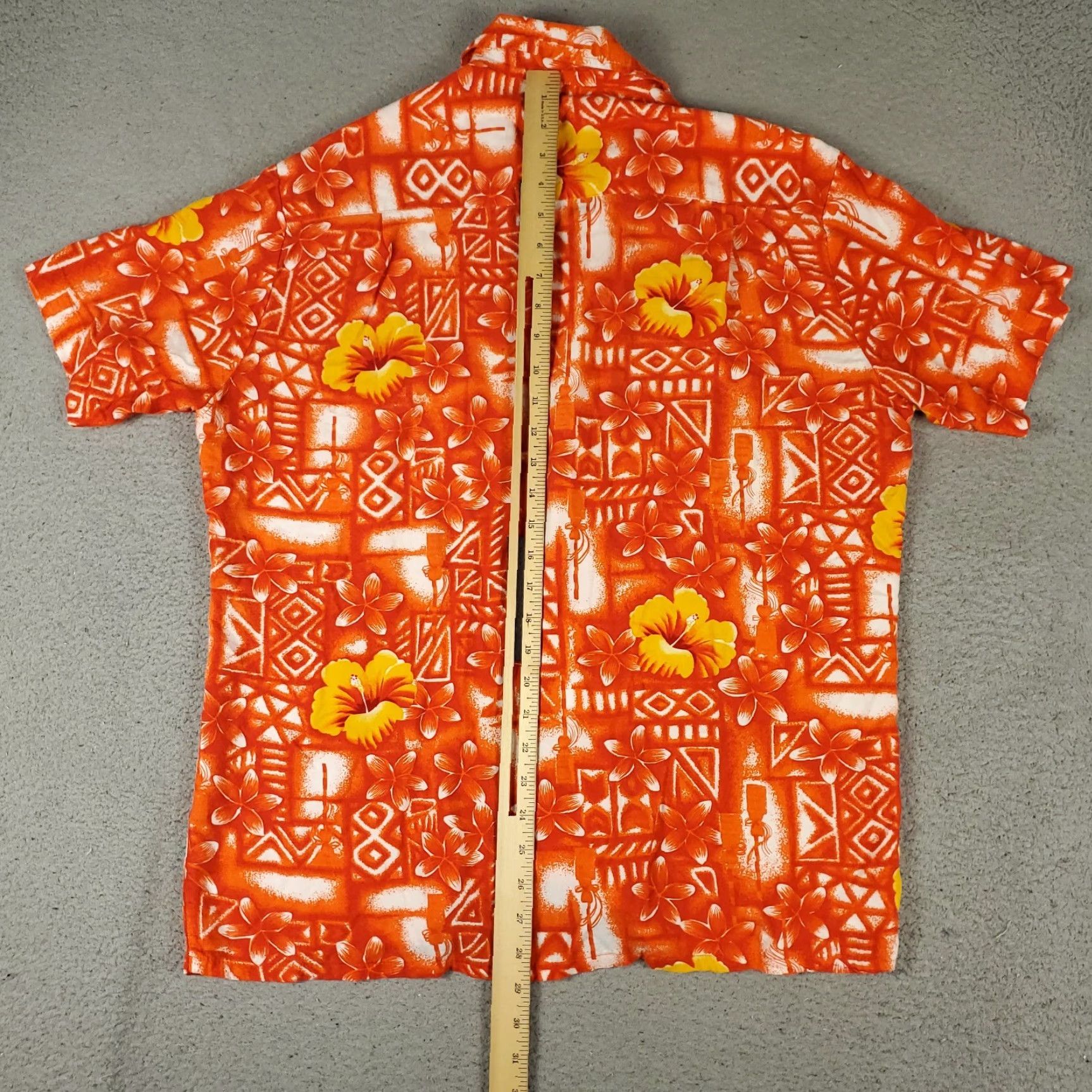 Vintage Kennington Shirt Mens M Orange Floral Rayon Hawaiian Short Sleeve Size US M / EU 48-50 / 2 - 4 Thumbnail