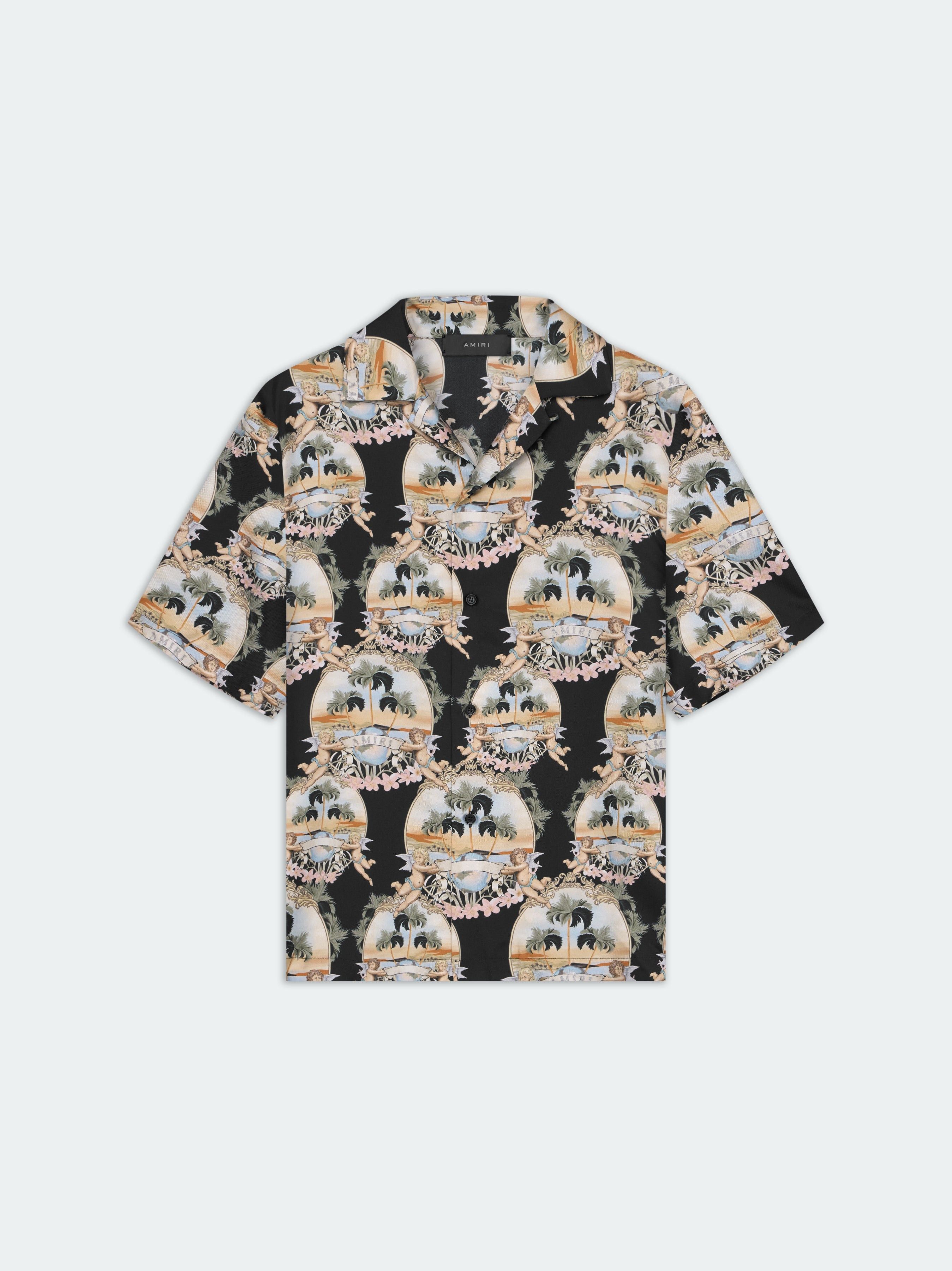 Amiri o1orln1025 Allover Palm Bowling Shirt in Multicolor Size US S / EU 44-46 / 1 - 1 Thumbnail