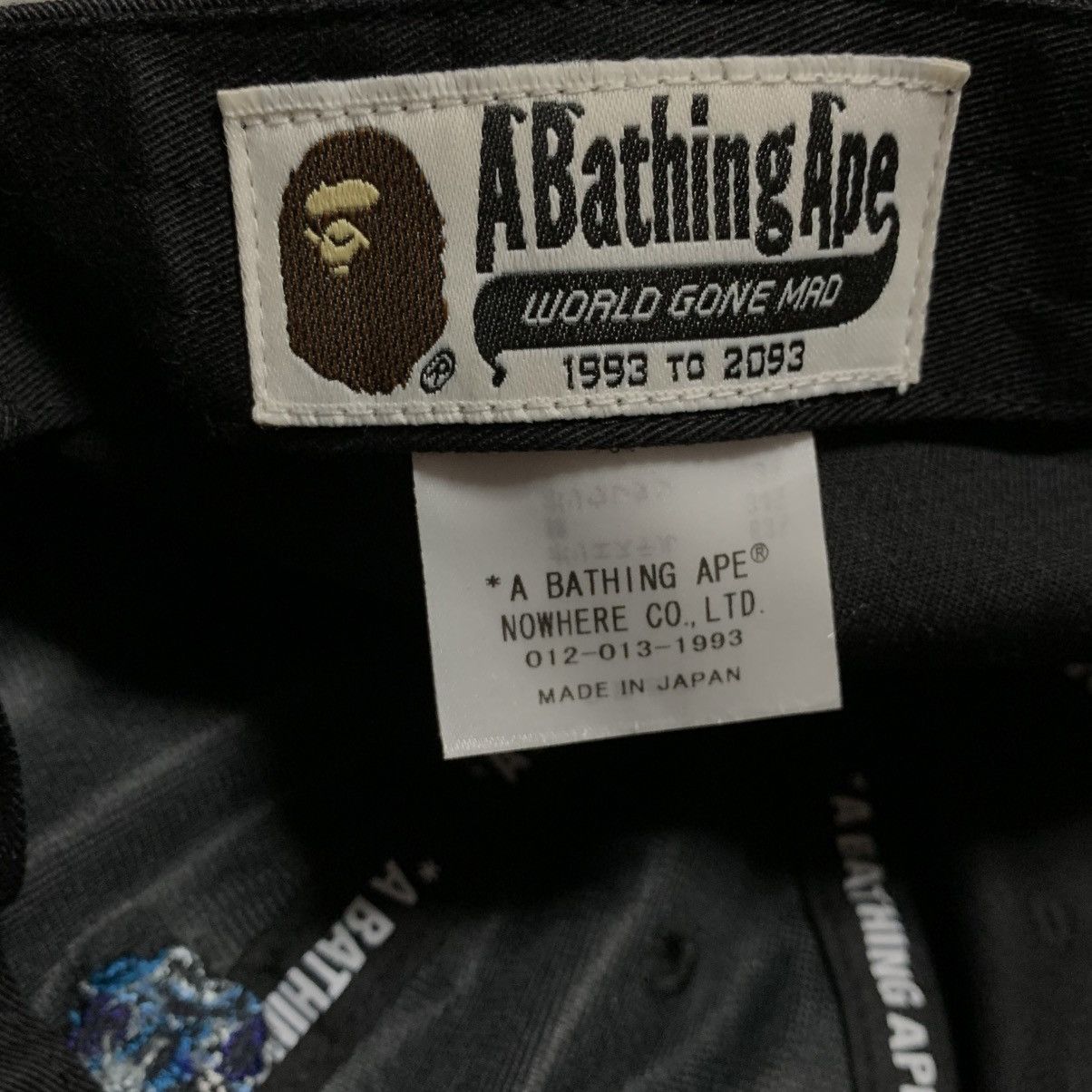 Bape Bape Cap Blue ABC Camo Black Hat A Bathing Ape Size ONE SIZE - 7 Thumbnail