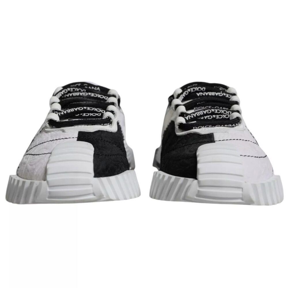 Dolce & Gabbana Dolce & Gabbana White Black Low Top NS1 Sneakers Shoes Size US 9 / IT 39 - 3 Thumbnail