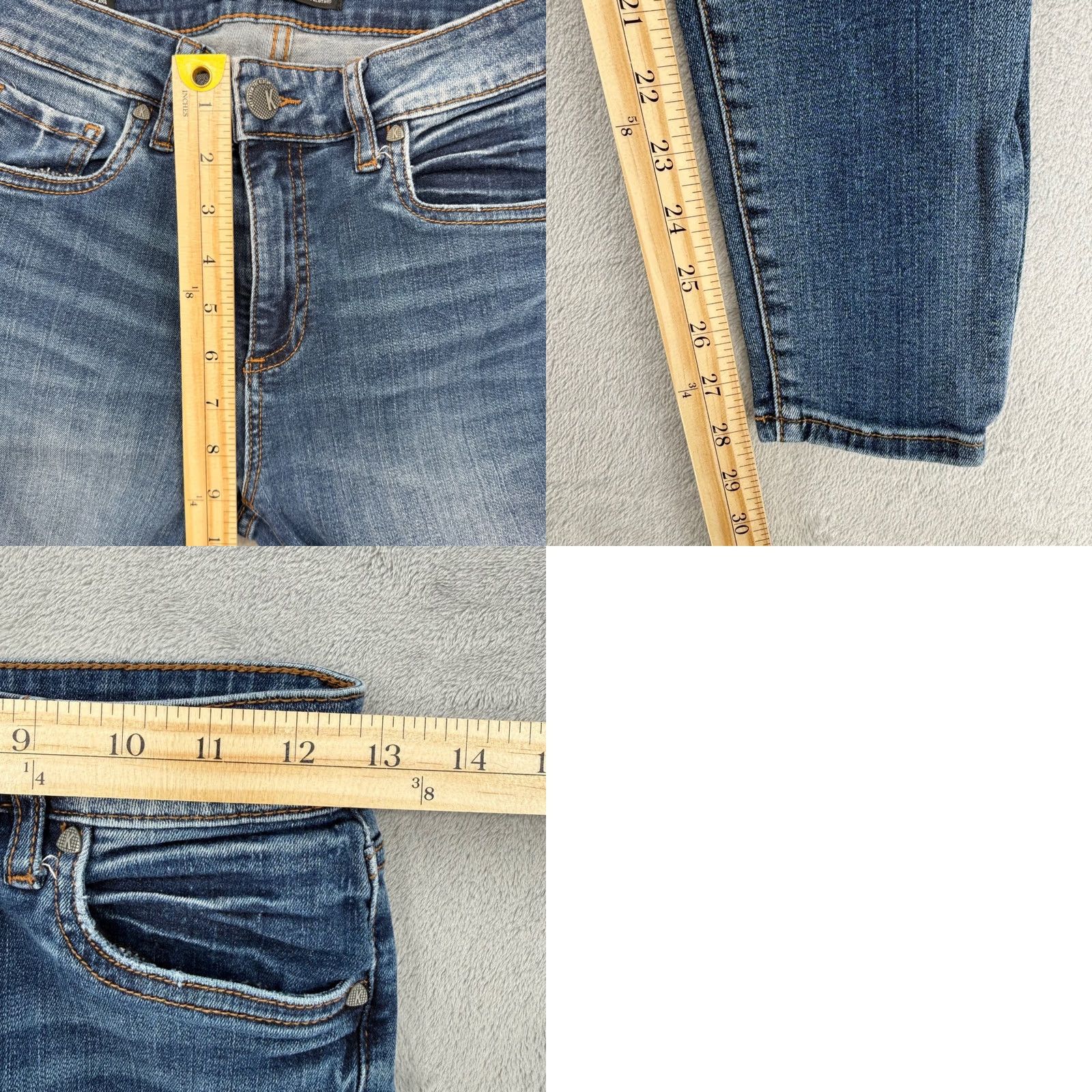 Vintage Kut from the Kloth Donna High Rise Skinny Jeans Dark Wash Blue Denim Size 2 Size 26" / US 2 / IT 38 - 9 Thumbnail