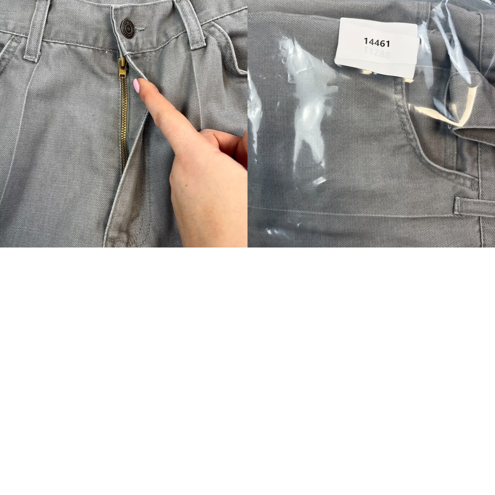 Levi's VINTAGE Levi's Sta-Prest Mens Jeans Bootcut 30 Regular Denin Light Grey 90s Mens Jeans Size US 30 / EU 46 - 9 Thumbnail