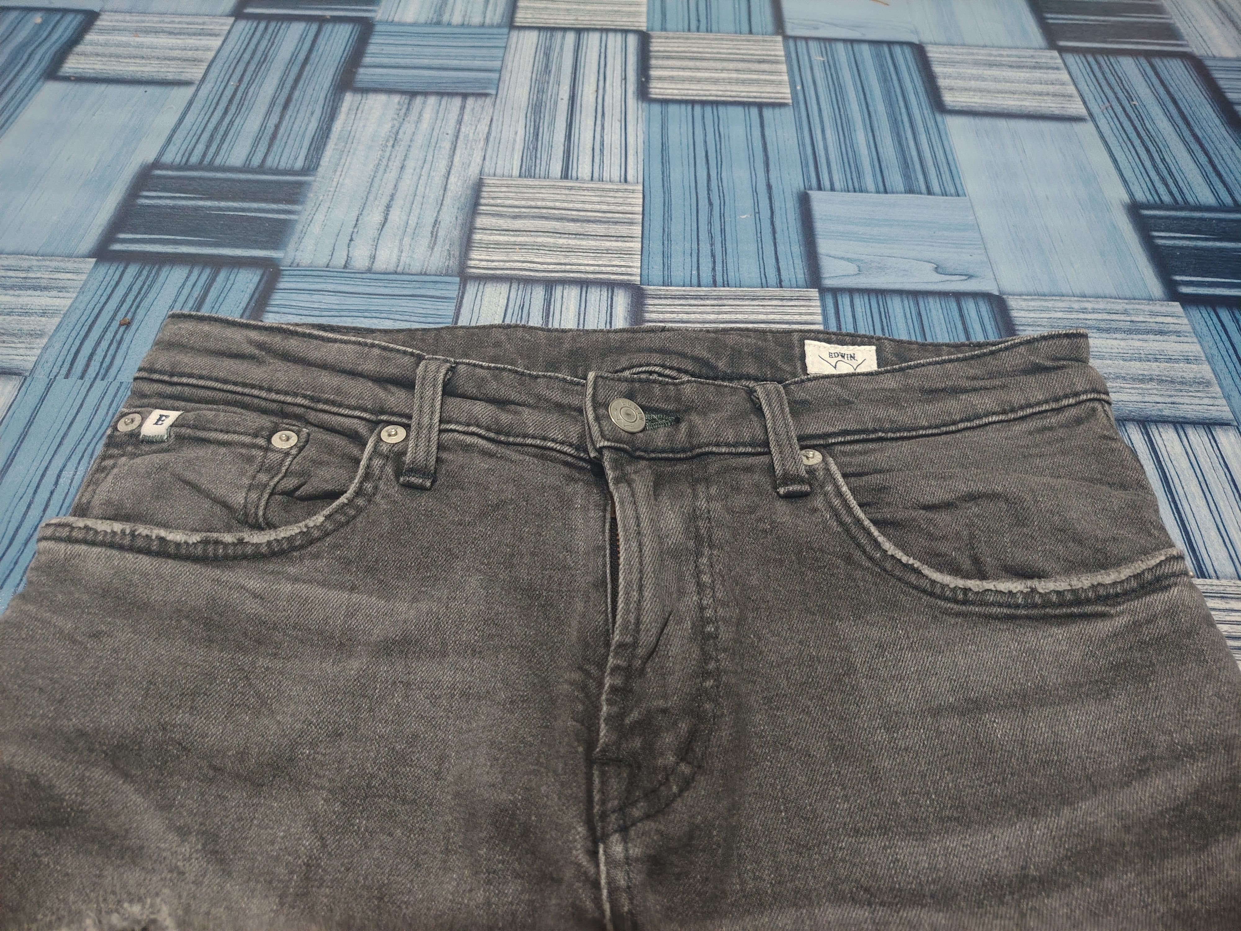 If Six Was Nine Japanese Edwin stretch Distressed Jeans Size US 31 - 9 Thumbnail