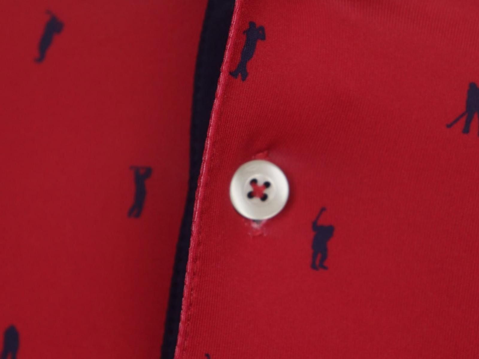 KJUS Kjus Red Collared Comfort Fit UPF50+ Golf Polo Shirt Size 52 Size ONE SIZE - 5 Thumbnail