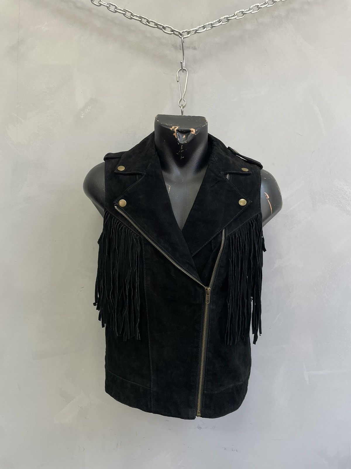 14th Addiction Hysteric glamour black vest y2k suede leather y2k Size S / US 4 / IT 40 - 1 Thumbnail