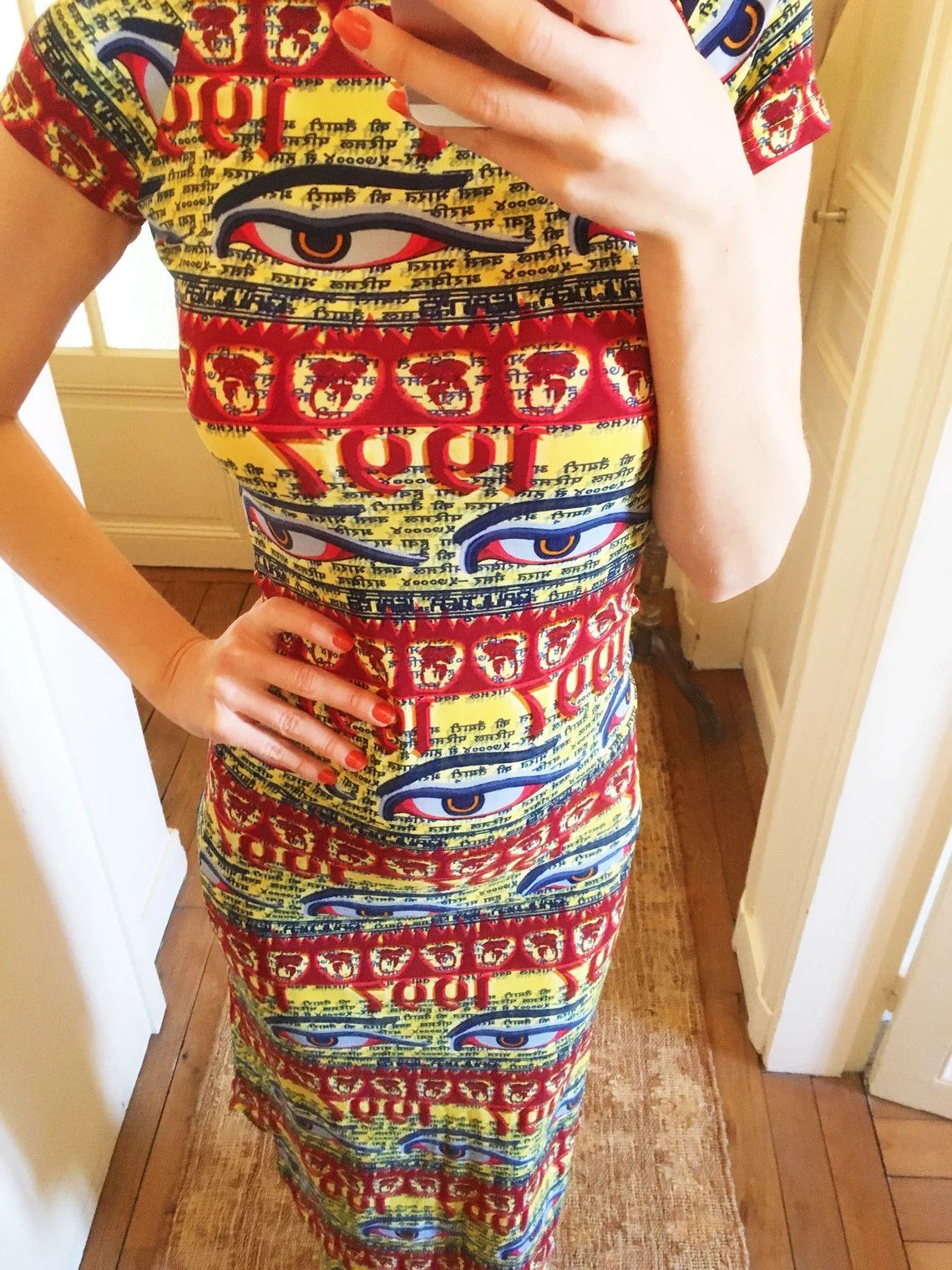Jean Paul Gaultier Jean Paul Gaultier JPG Tibet Tibetan 1997 Buddha Eyes Dress Size S / US 4 / IT 40 - 5 Thumbnail