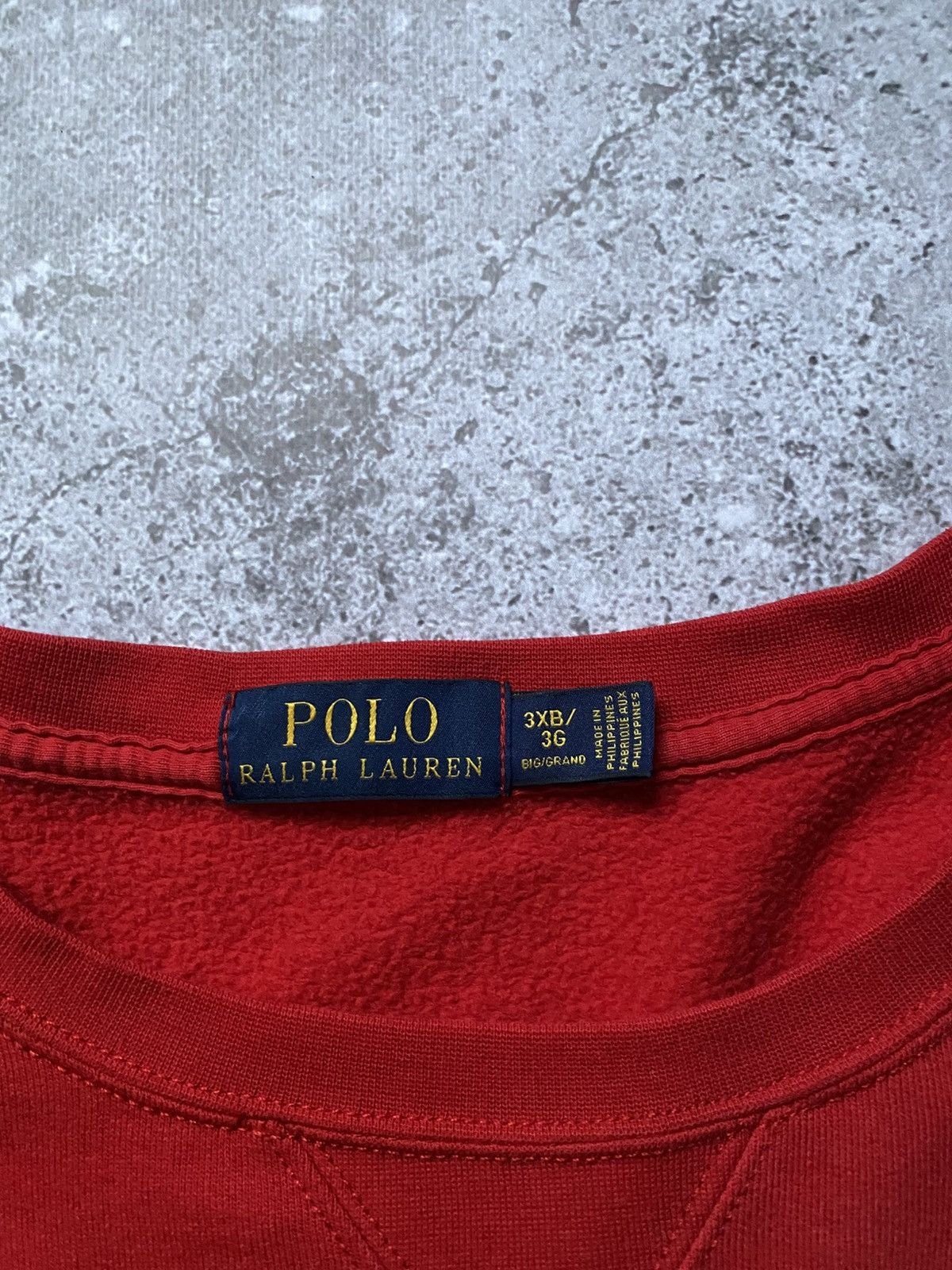 Polo Ralph Lauren × Rugby Ralph Lauren Mens Polo Ralph Lauren Red Sweatshirt Crew Neck Small Logo Size US XXL / EU 58 / 5 - 4 Thumbnail