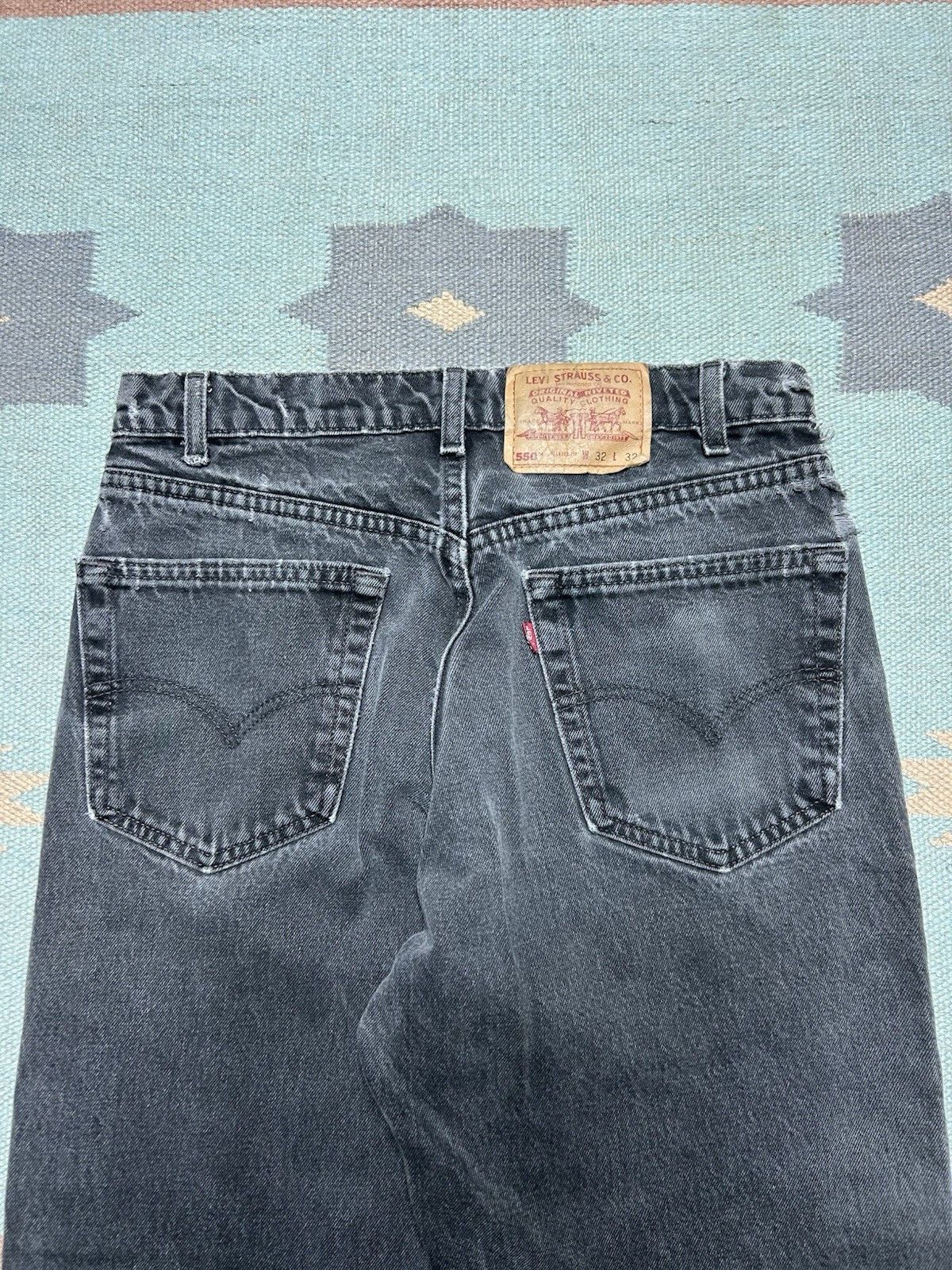 Vintage 90s Levis 550 jeans relaxed faded distress skater USA 30x31 Size US 30 / EU 46 - 13 Thumbnail
