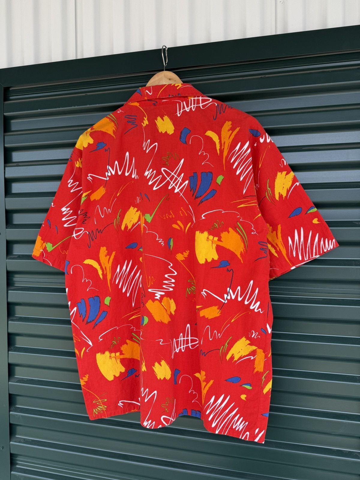 Vintage Vintage 90s Woolrich Paint Scribble Art Button Up Shirt Size US L / EU 52-54 / 3 - 4 Thumbnail
