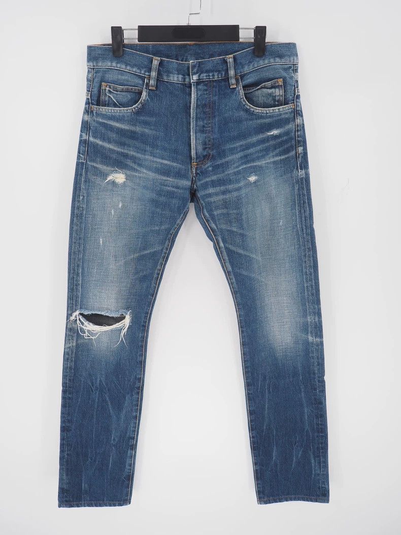 Balmain BalmainBlue knee knife-cut jeans 2503-Nextarrow Size US 31 - 3 Thumbnail
