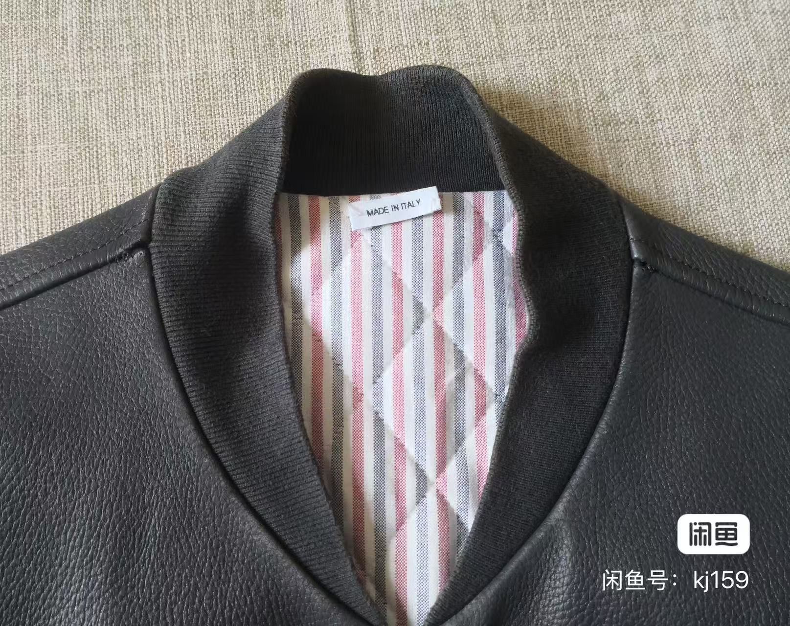 Thom Browne Thom Browne size2 Four stripes on the leather jacket Size US M / EU 48-50 / 2 - 7 Thumbnail