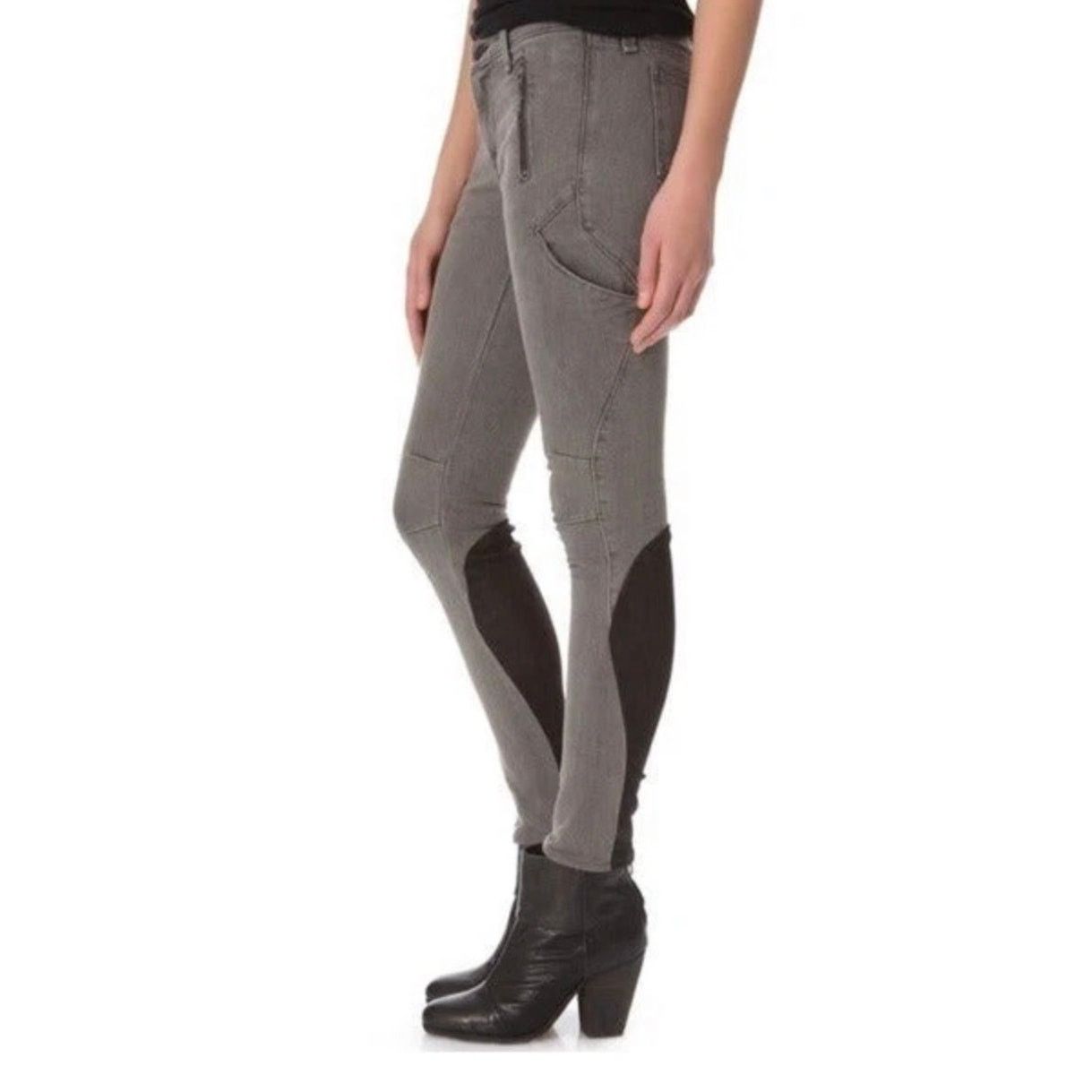 Rag & Bone Rag & Bone Iron Skinny Grey US 28 Mixed Media Zip Jeans Size 28" / US 6 / IT 42 - 10 Thumbnail