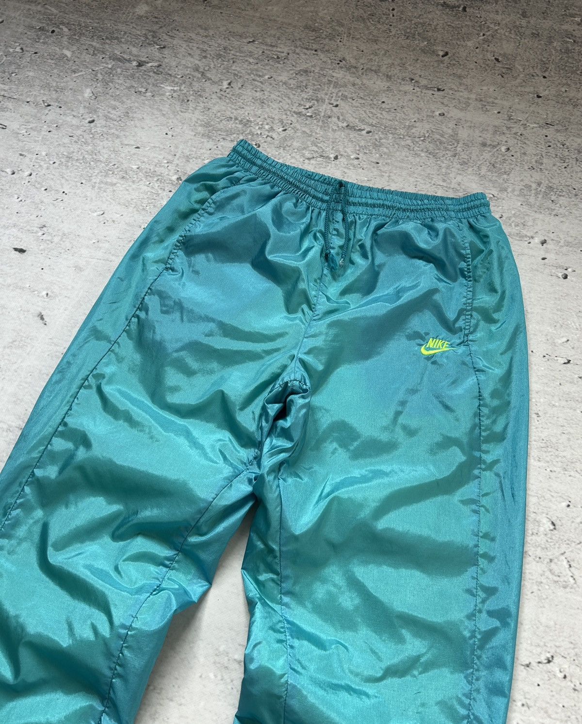 Nike 💥Rare Vintage Nike Baggy Nylon Track Pants 80s Og Y2k HipHop Size US 32 / EU 48 - 4 Thumbnail