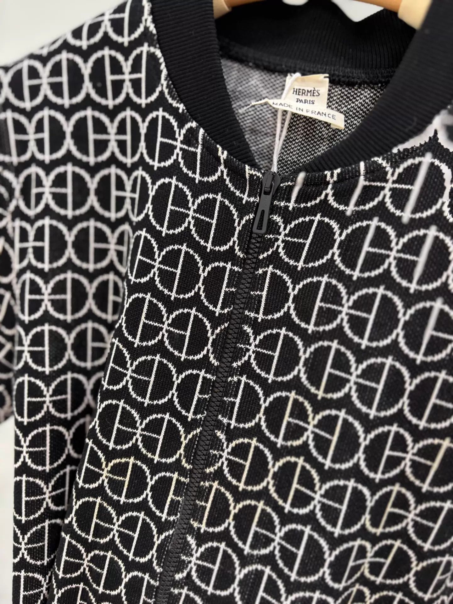 Hermes HERMES Black White Colorblock Slim Knit Dress 36 Size XS / US 0-2 / IT 36-38 - 2 Thumbnail