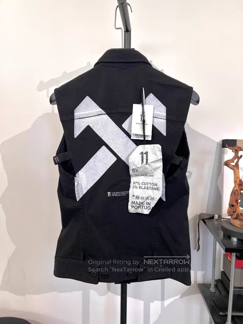 Boris Bidjan Saberi Boris Bidjan Saberi Denim printed hunting vest jacket| Size US S / EU 44-46 / 1 - 1 Thumbnail