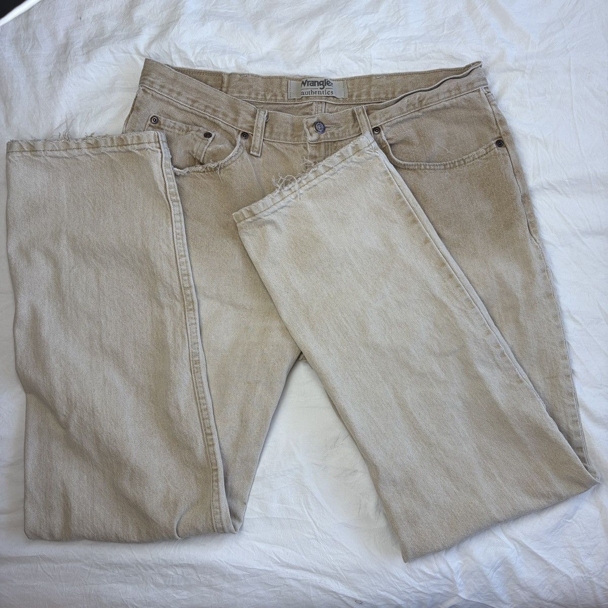 Wrangler Wrangler beige acid wash jeans Size US 36 / EU 52 - 1 Thumbnail