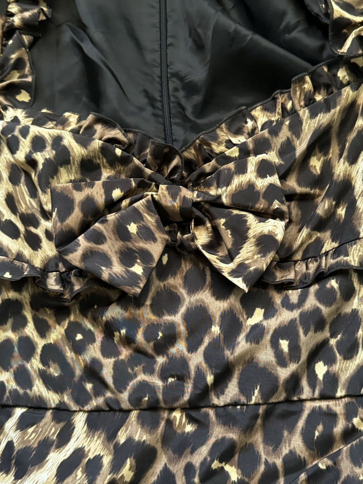 Alessandra Rich Alessandra Rich 100% silk leopard pattern mini dress Size S / US 4 / IT 40 - 7 Thumbnail