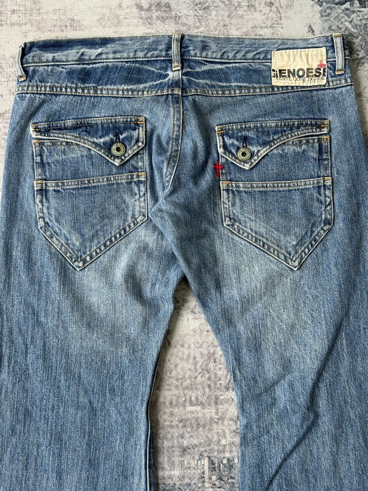 Japanese Brand × Tornado Mart × Vintage Vintage Geneose Super Flared Distressed Denim / GOA Style Size US 37 - 6 Thumbnail