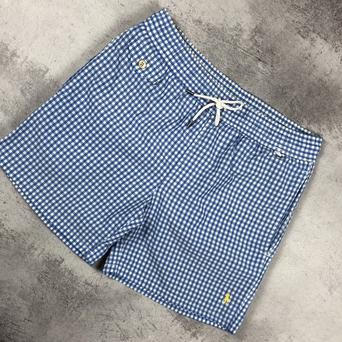 Polo Ralph Lauren Shorts Gingham Check Swim Trunks