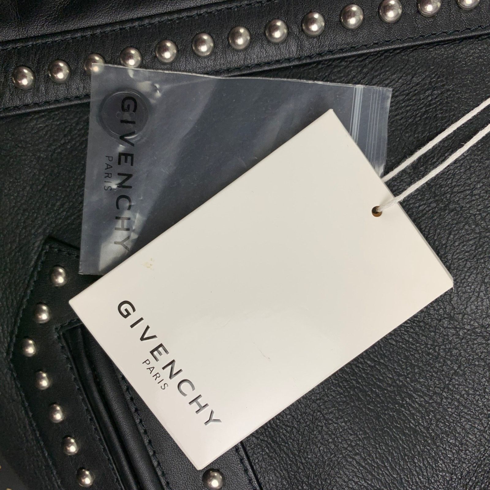 Givenchy Size 38 Black Silver Studded Leather Blouson Jacket Size US M / EU 48-50 / 2 - 9 Thumbnail