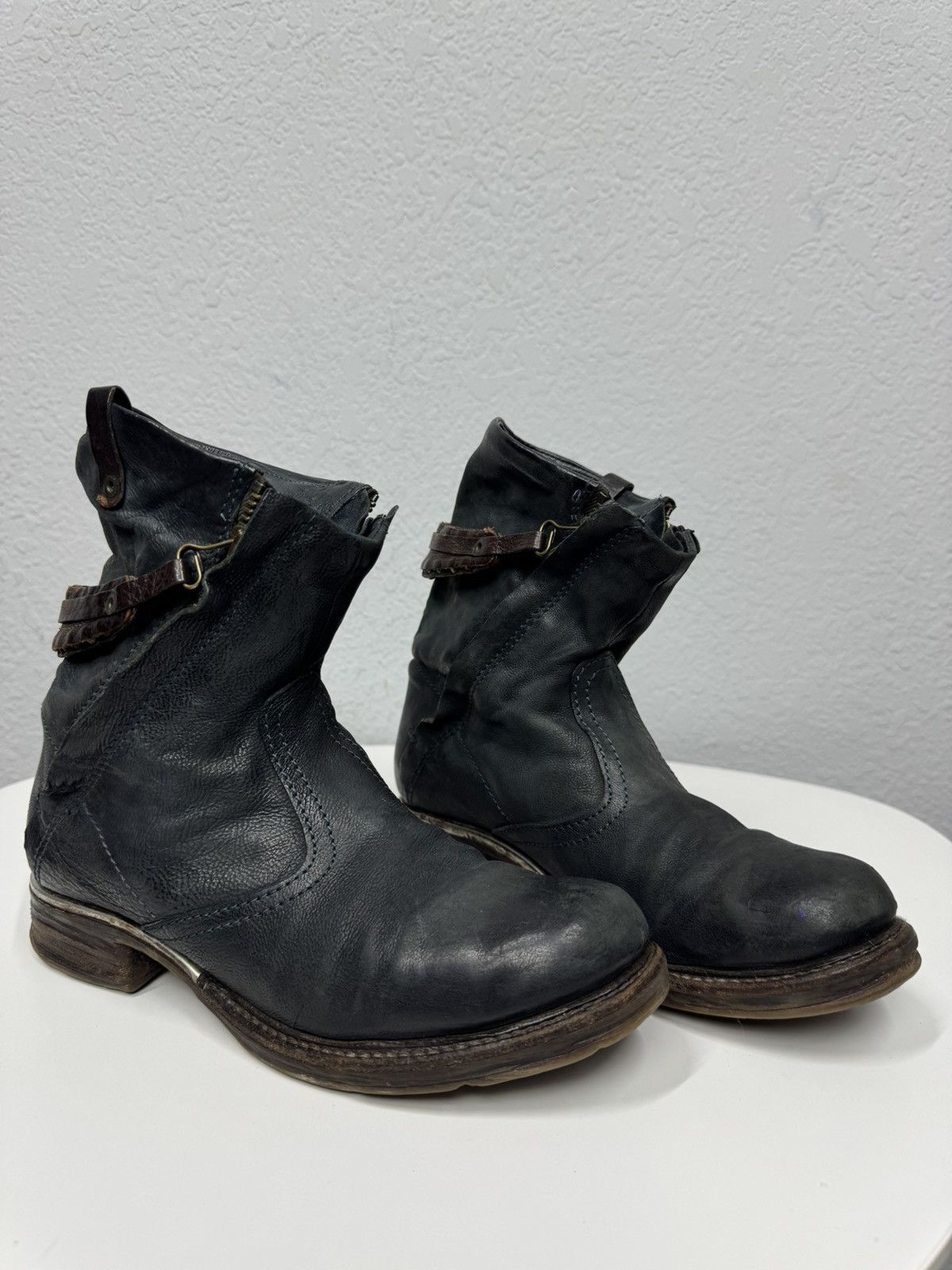 A.S.98 Vintage Leather Boots AS 98 Ankle Rick Owens Guidi style Size US 7 / IT 37 - 11 Thumbnail