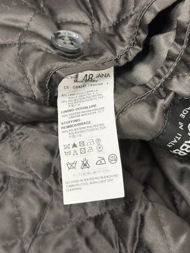 Dolce & Gabbana 2000s Dolce & Gabbana Grey Wool Buttoned Jacket Size 42R - 10 Thumbnail