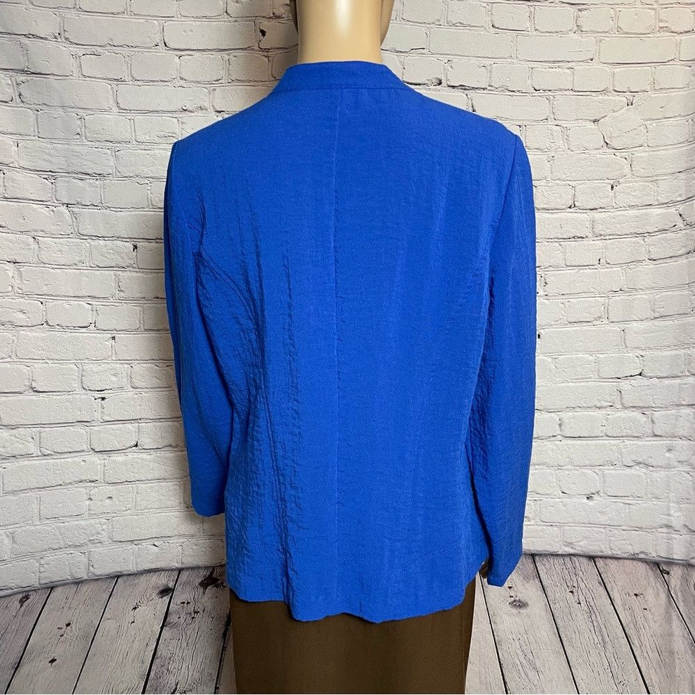Chicos Chico's Royal Blue Open Front Jacket Size 1 US M Size M / US 6-8 / IT 42-44 - 4 Thumbnail
