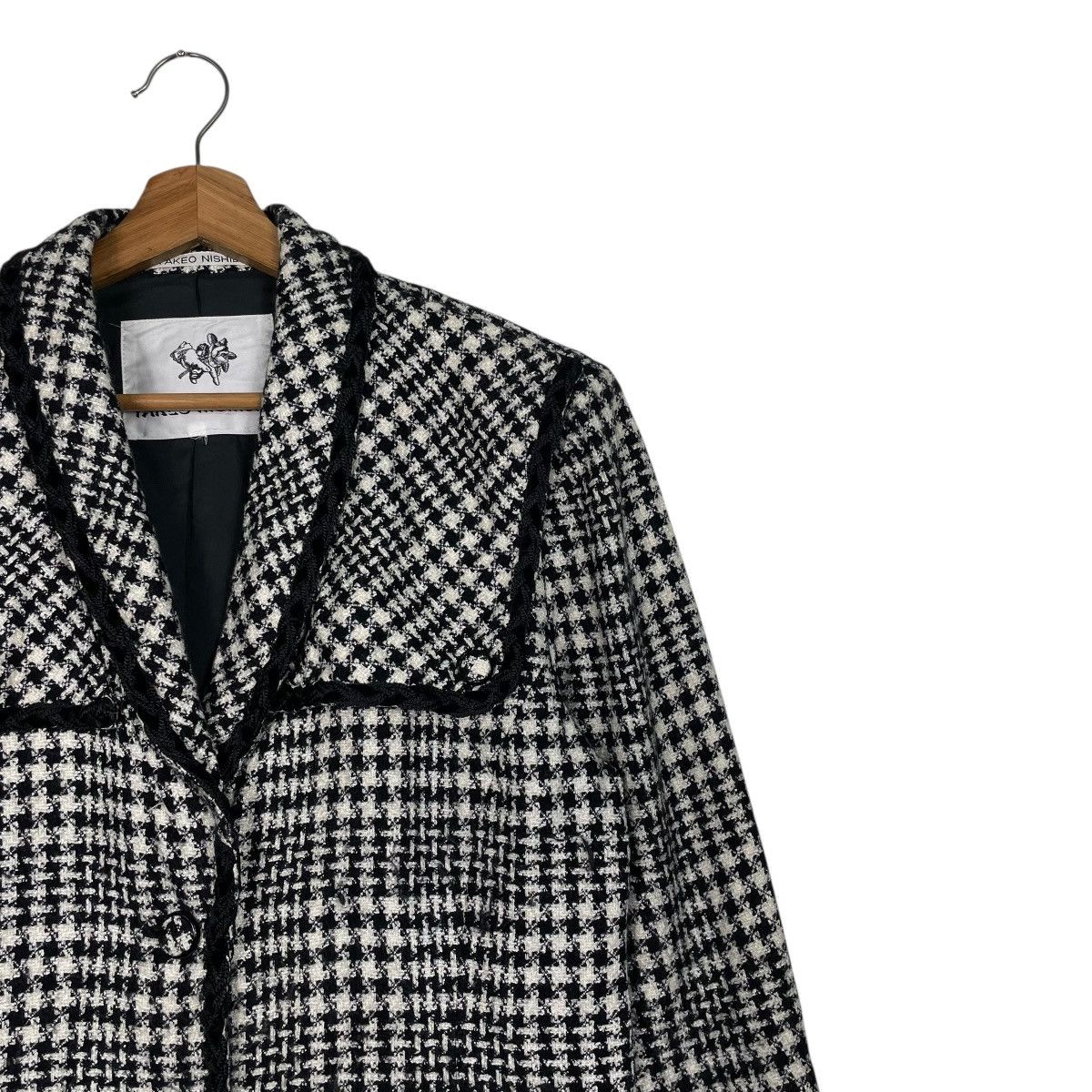 Japanese Brand Takeo Nishida Houndstooth Women Jacket Size M / US 6-8 / IT 42-44 - 5 Thumbnail